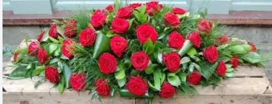 Red Rose Casket   Double Ended Spray