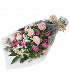 Funeral Flowers in Cellophane