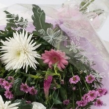 Funeral Flowers in Cellophane