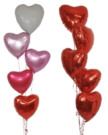 Red Hearts Balloon Bouquet